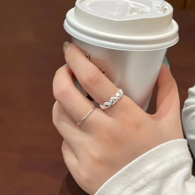 Heart & Simplicity Ring Set