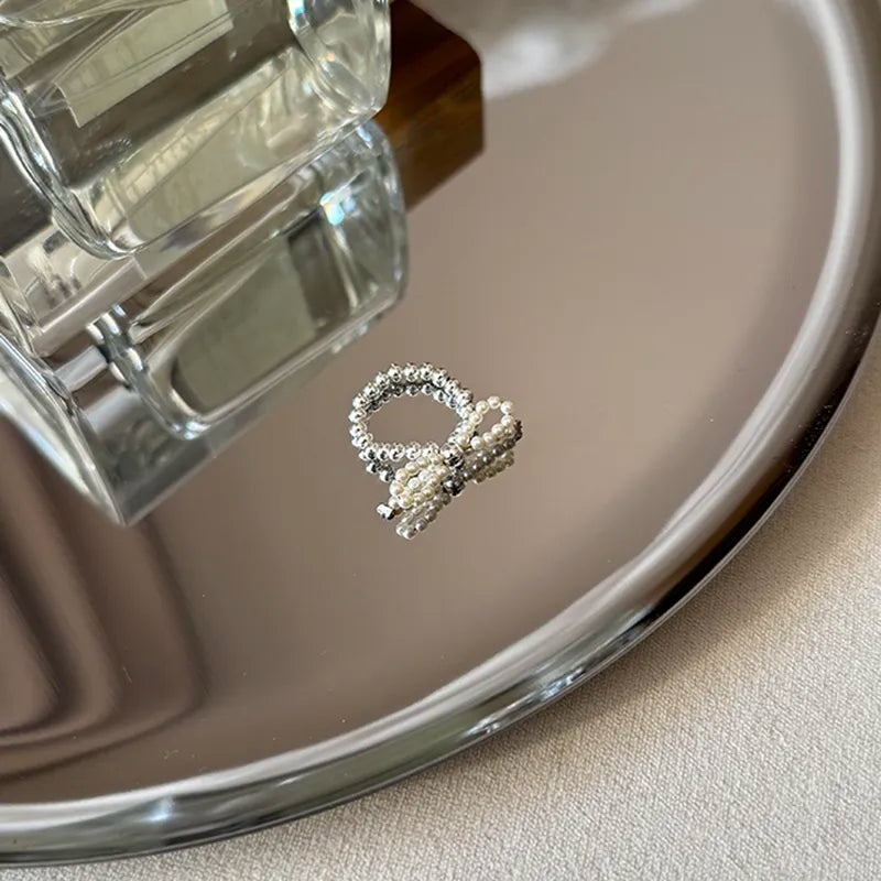 Bow & Pearl Elegance Ring