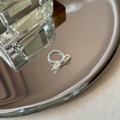 Bow & Pearl Elegance Ring