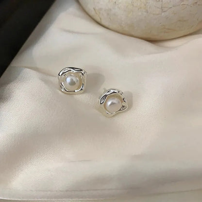 Parisian Puff Pearl Studs