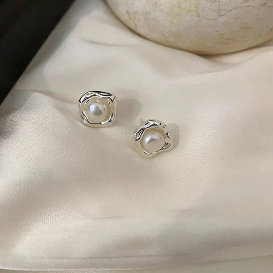 Parisian Puff Pearl Studs