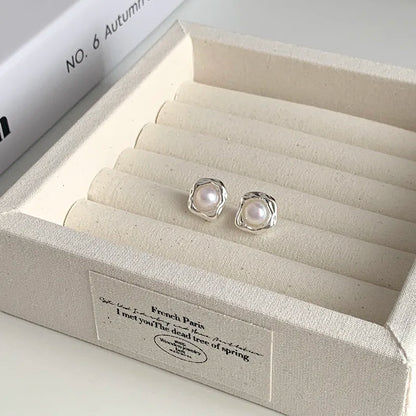 Parisian Puff Pearl Studs