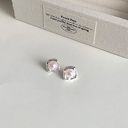 Parisian Puff Pearl Studs