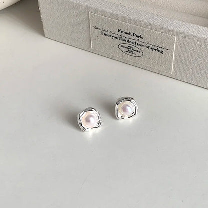 Parisian Puff Pearl Studs