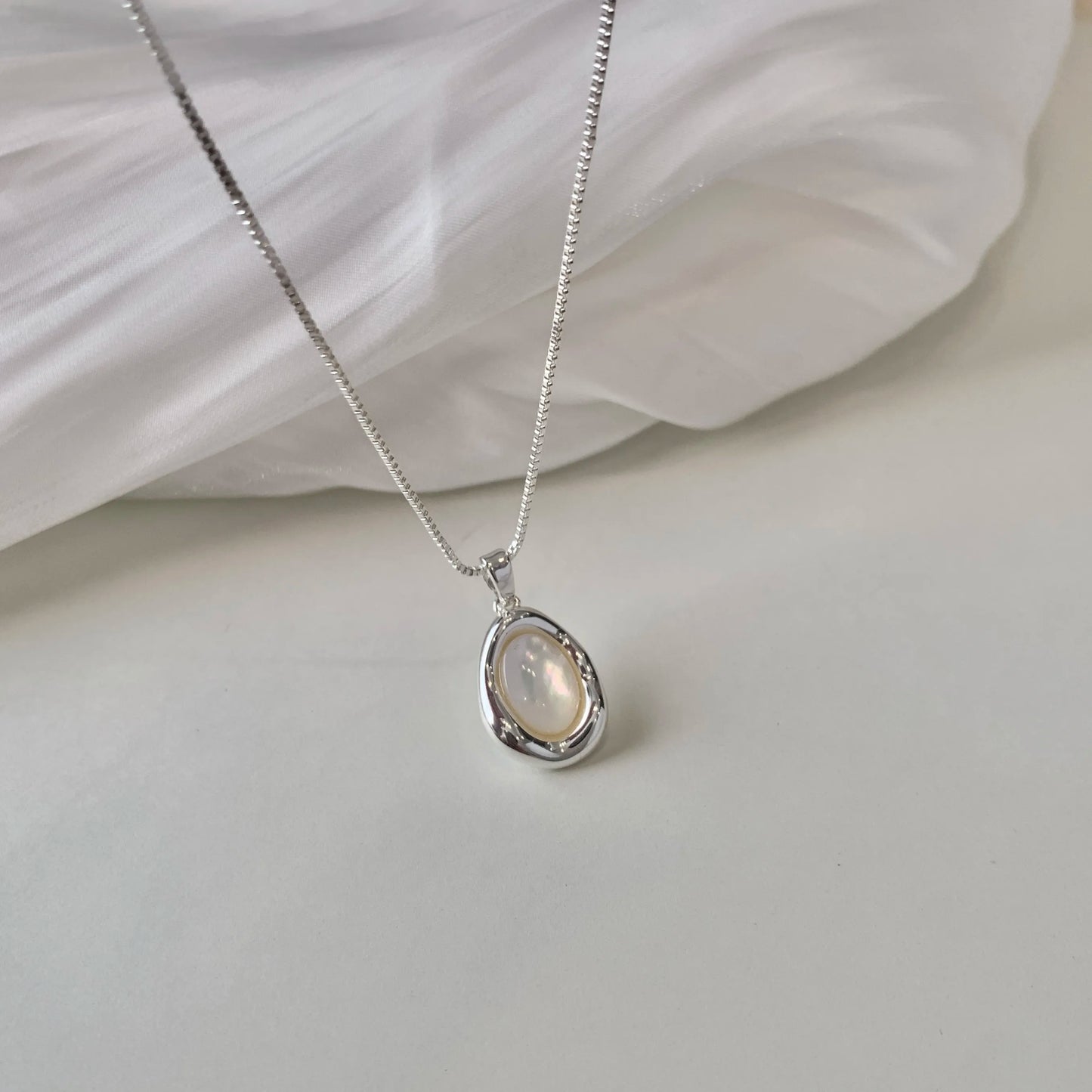 Crystal Cascade Mother-of-Pearl Necklace